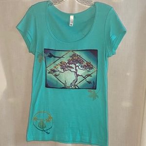 Bella Teal Scoop Neck Tee